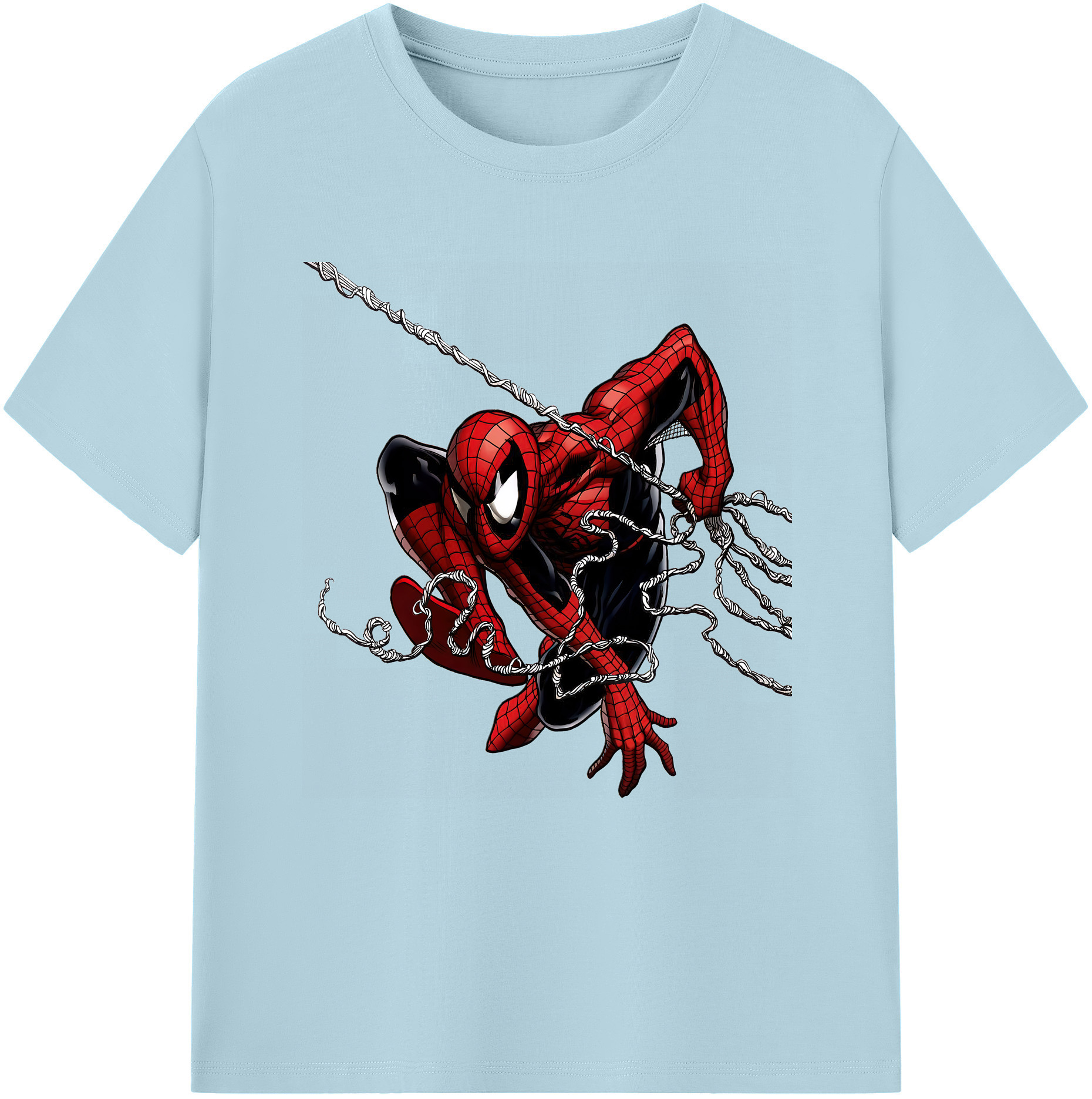 （画像用） Spider Man スパイダーマン 綿100％半袖Tシャツ（フロントプリント）